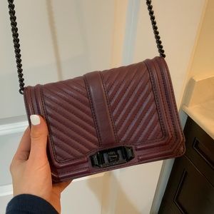 Rebecca Minkoff Chevron Quilted Small Love Crossbody